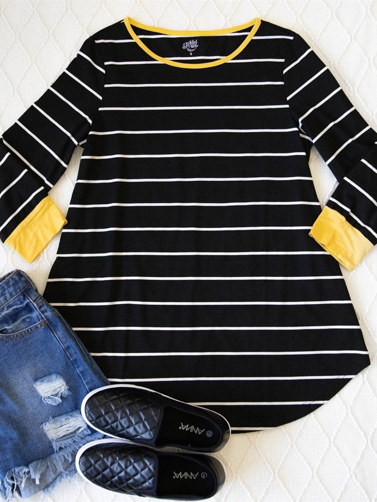 3/4 Sleeve Stripe Stella Top