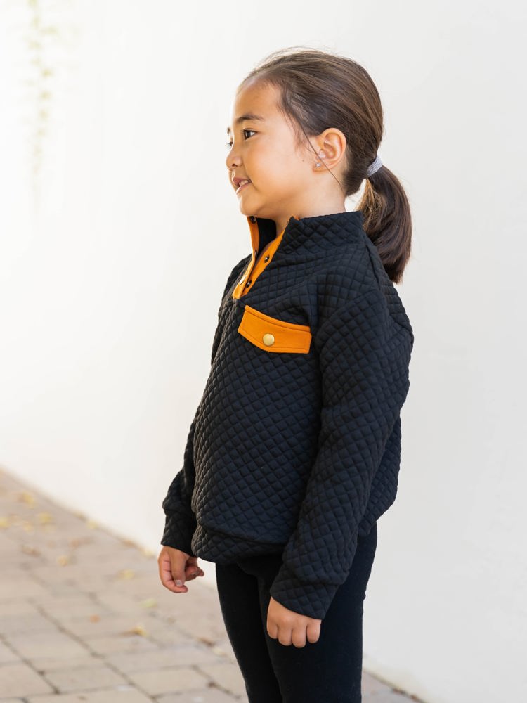 Little Girls Quilted Kennedy Pullover