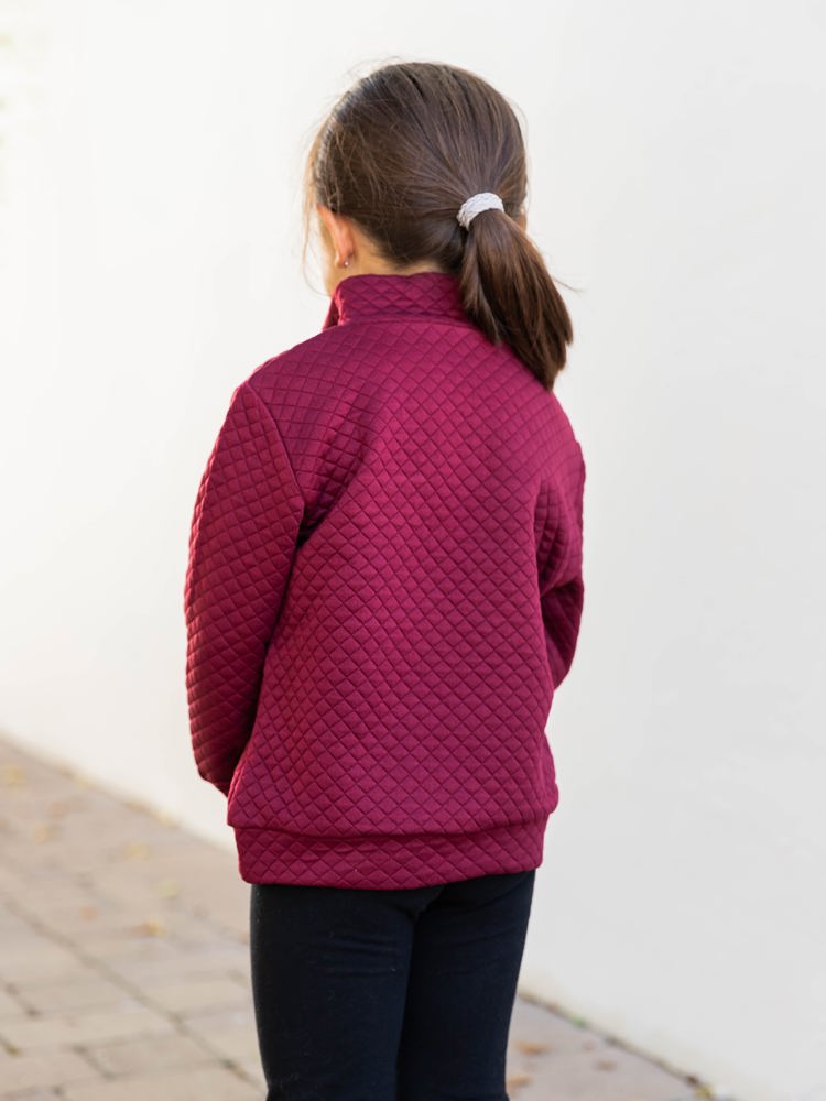 Little Girls Quilted Kennedy Pullover