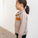 S Tan Little Girls Quilted Kennedy Pullover