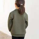 S Olive Little Girls Quilted Kennedy Pullover