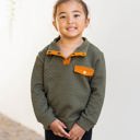 M Olive Little Girls Quilted Kennedy Pullover