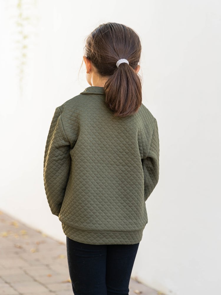 Little Girls Quilted Kennedy Pullover