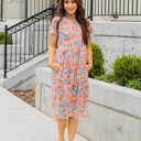 Large Flirty Floral Penelope Dress