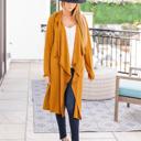 Gold Large Perla Long Cardigan