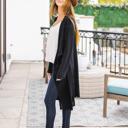 Black XL Perla Long Cardigan