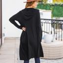 Black Large Perla Long Cardigan