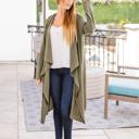 Green XL Perla Long Cardigan