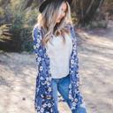 Blue Floral Medium Alisha Patterned Cardigan