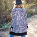 Black Cheetah Medium Animal Print Snap Front Cleo Cardigan