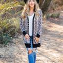 Snake Brown Small Animal Print Snap Front Cleo Cardigan