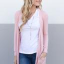 Pink Small Long Pocket Cardigan