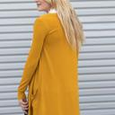 Mustard 1X Long Pocket Cardigan