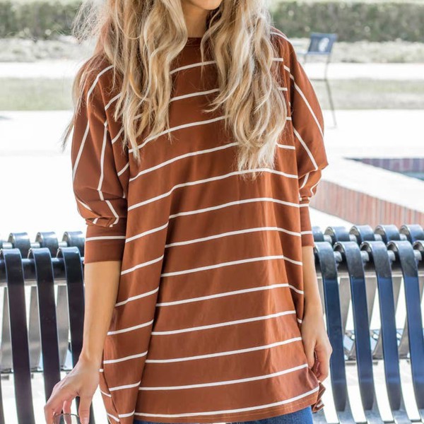 Oversized Stripe Renee Top