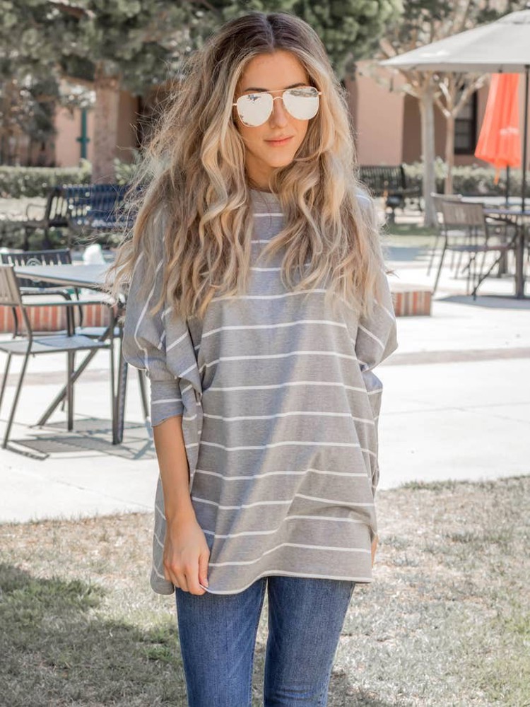 Oversized Stripe Renee Top