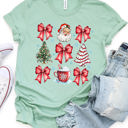 Small Slate Christmas & Bows Coquette Graphic Tee