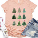  Decorated Bow Christmas Trees Graphic Tee