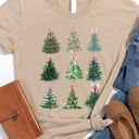  Decorated Bow Christmas Trees Graphic Tee