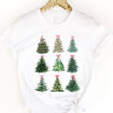  Decorated Bow Christmas Trees Graphic Tee