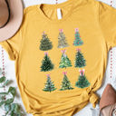  Decorated Bow Christmas Trees Graphic Tee