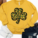  Cheetah Clover Graphic Sweatshirt - St. Patricks Day