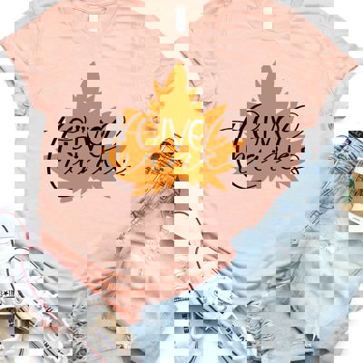 Give Thanks Leaf Graphic Tee