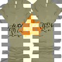 Small Olive Give Thanks Leaf Graphic Tee