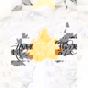 Small White Give Thanks Leaf Graphic Tee