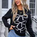 Medium Black Triple Bow Sweater
