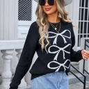 XL Black Triple Bow Sweater