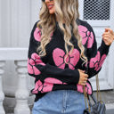 Medium Black Bow Print Sweater
