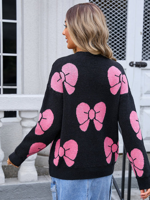Bow Print Sweater