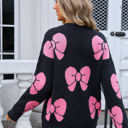 XL Black Bow Print Sweater