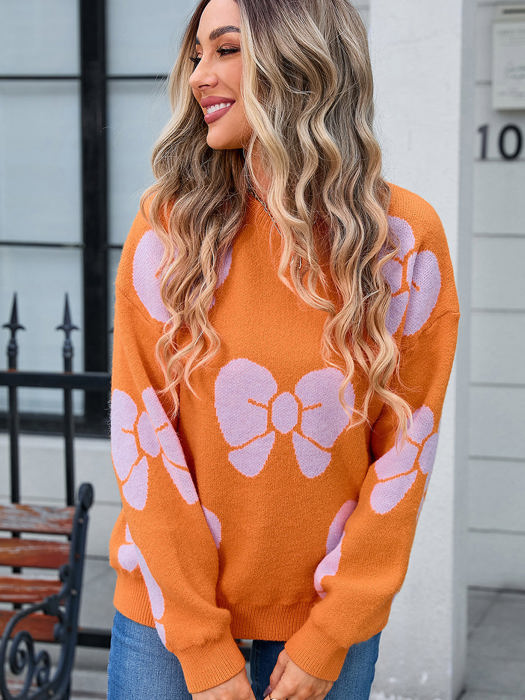 Bow Print Sweater