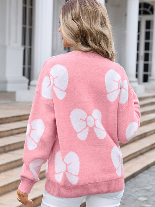 Bow Print Sweater
