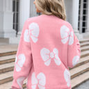 Large Pink Bow Print Sweater