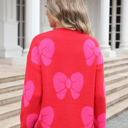 Small Red Bow Print Sweater