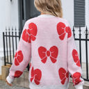 Large Off-white Bow Print Sweater