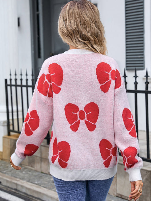 Bow Print Sweater