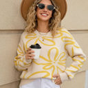 Large Yellow Abstract Flower Sweater