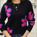  Flower Print Sweater