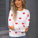 Medium Off-white Heart Print Sweater