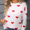 XL Off-white Heart Print Sweater