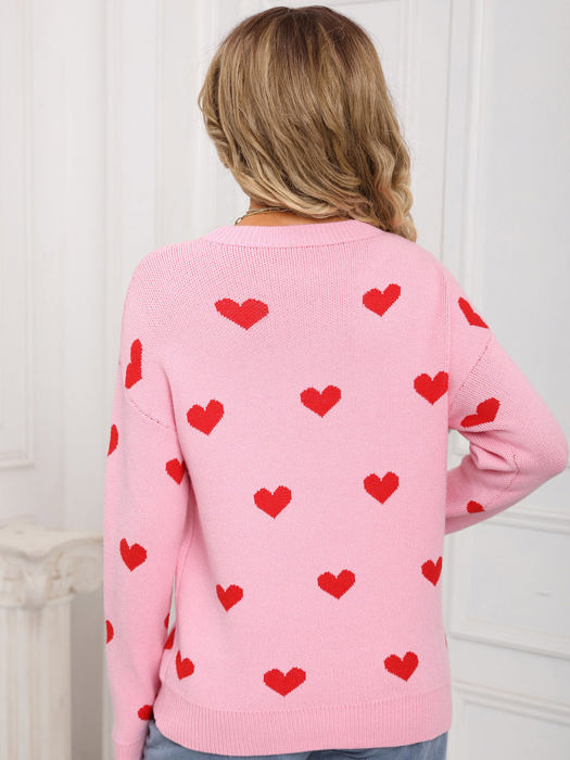 Heart Print Sweater