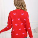 Large Red Heart Print Sweater