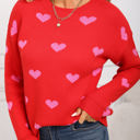 Medium Red Heart Print Sweater