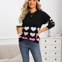 Medium Black Ombre Heart Print Sweater