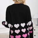 XL Black Ombre Heart Print Sweater