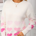 Large Off-white Ombre Heart Print Sweater