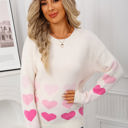 Medium Off-white Ombre Heart Print Sweater